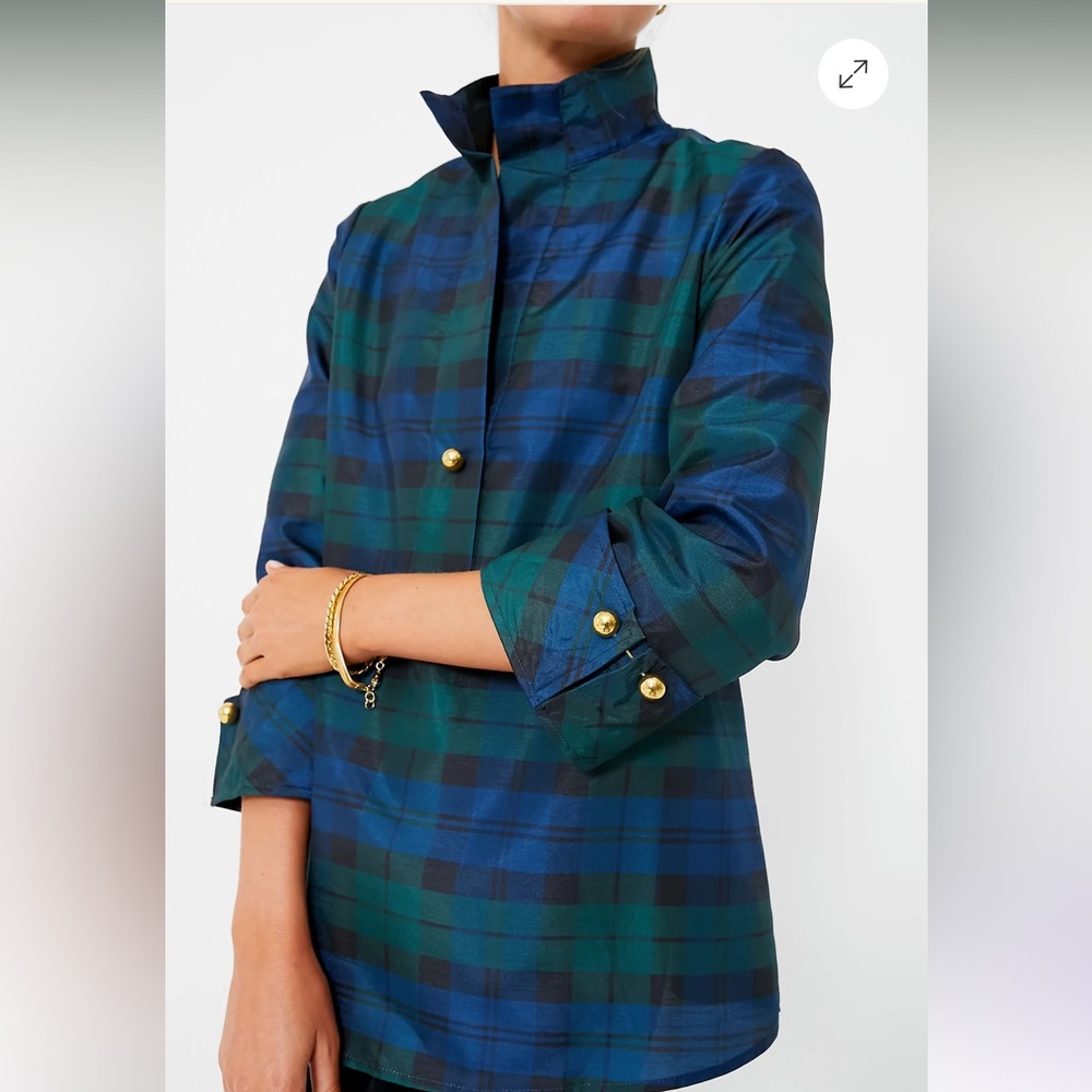 Tuckernuck Blackwatch French Cuff Celine Top XL EUC